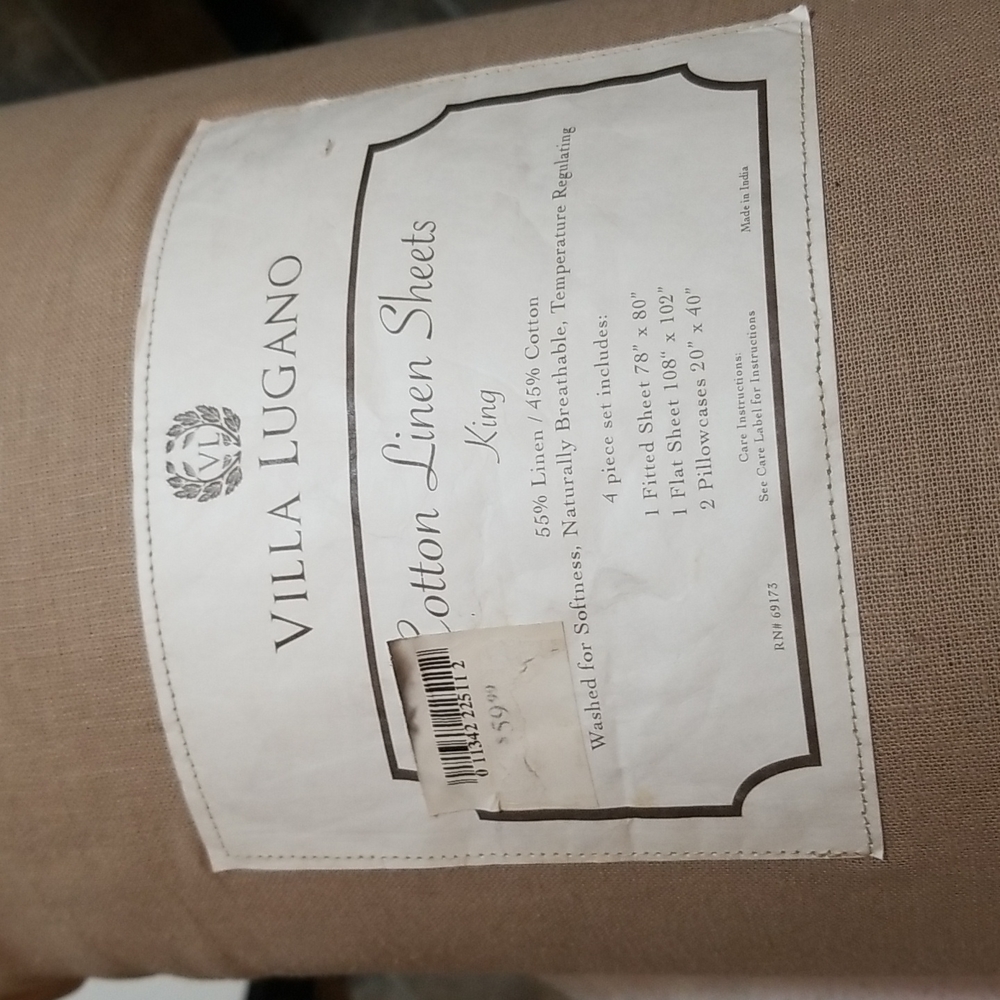 Villa lugano cotton linen sheets size king